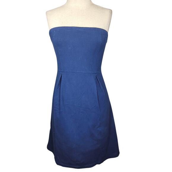 Blue Cotton Blend  Sleeveless Dress Size Small - Picture 1 of 4